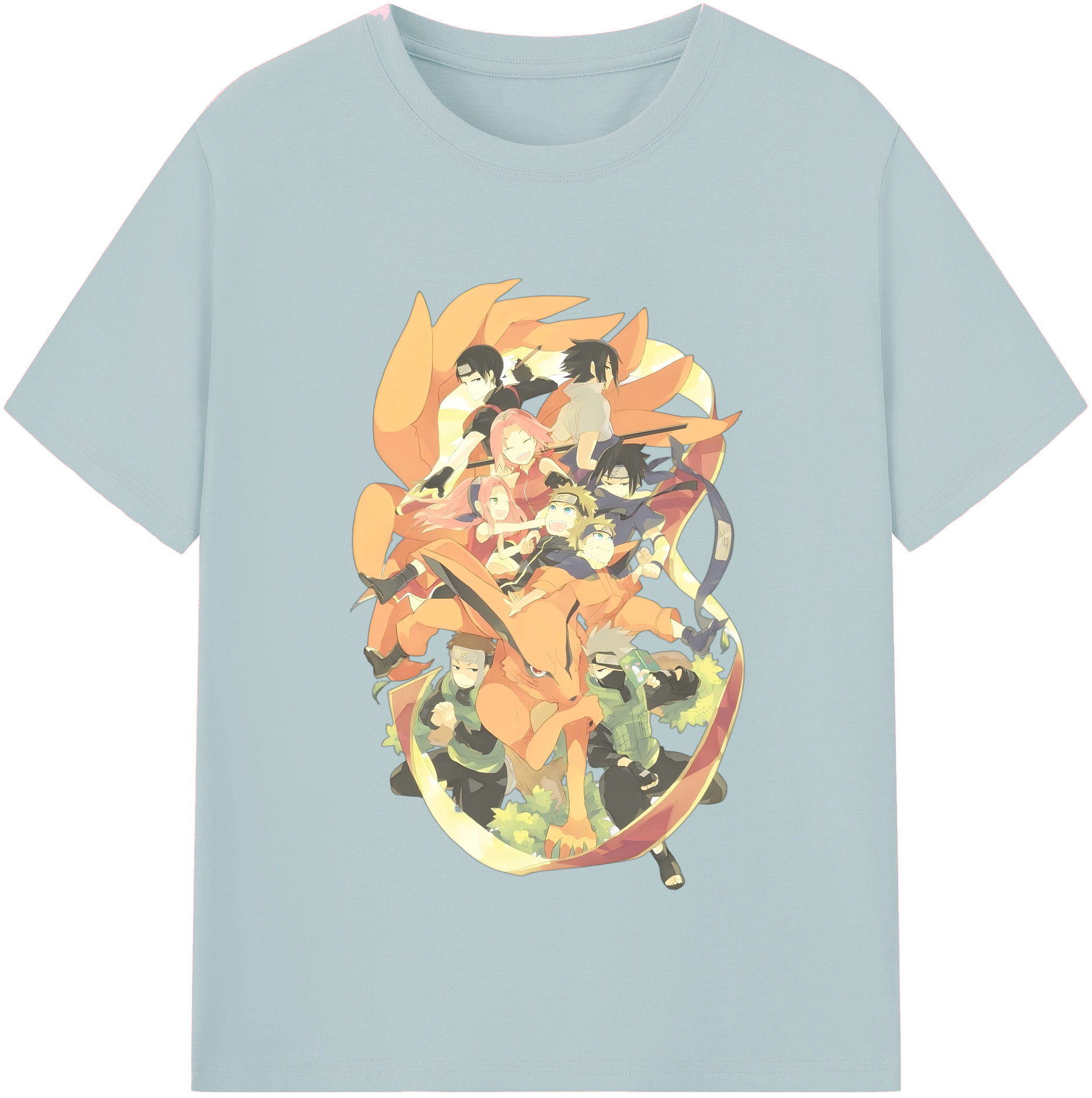 （画像用） NARUTO -ナルト- うずまき ナルト Uzumaki Naruto 綿100％半袖Tシャツ（フロントプリント）